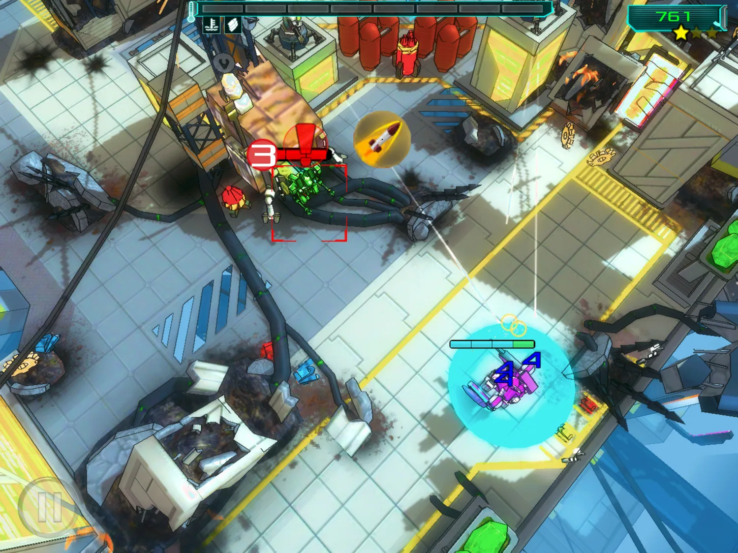 Enemy targeting and aiming in combat.