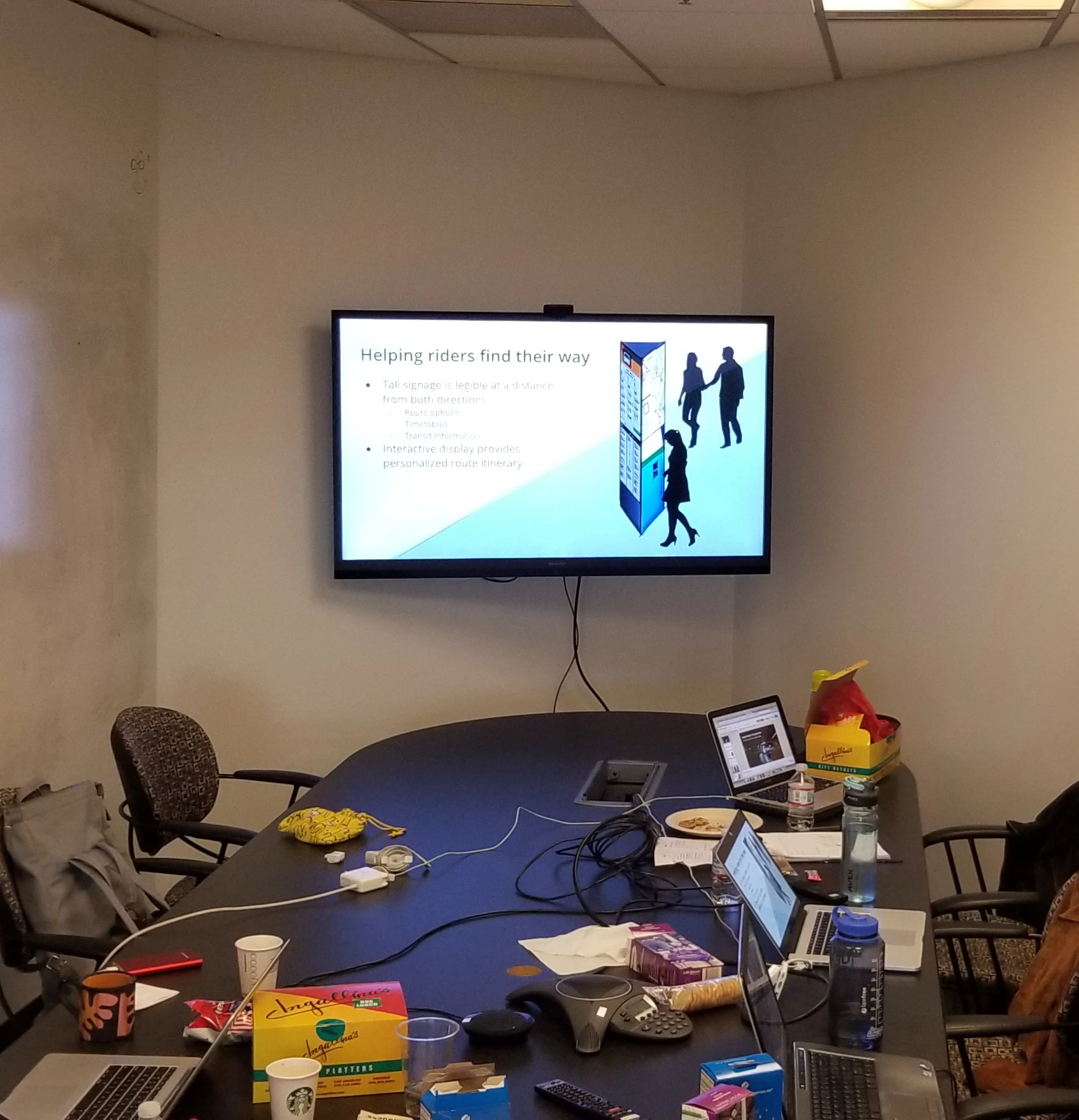 Putting the final touches on our presentation.