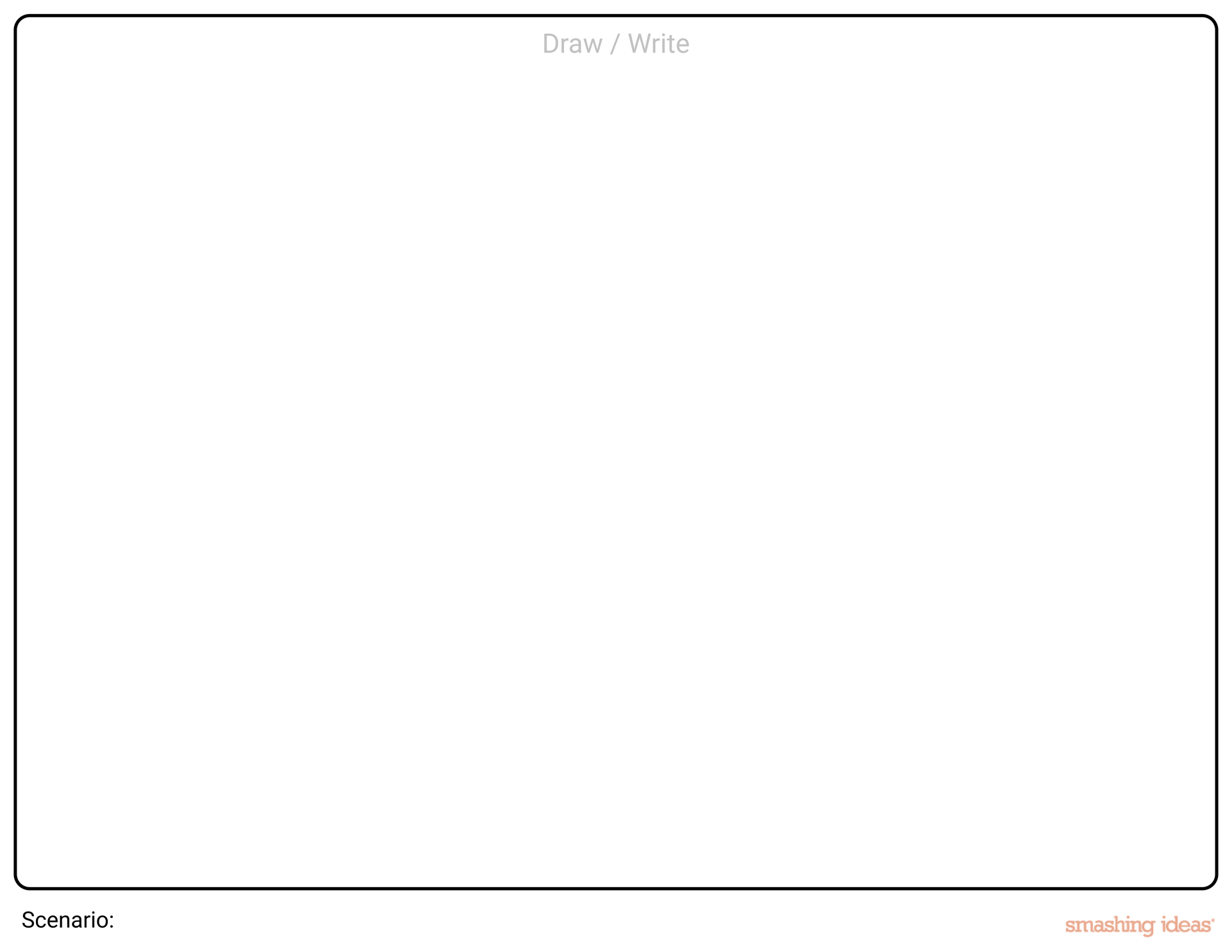 A worksheet I designed for the ideation exercises.