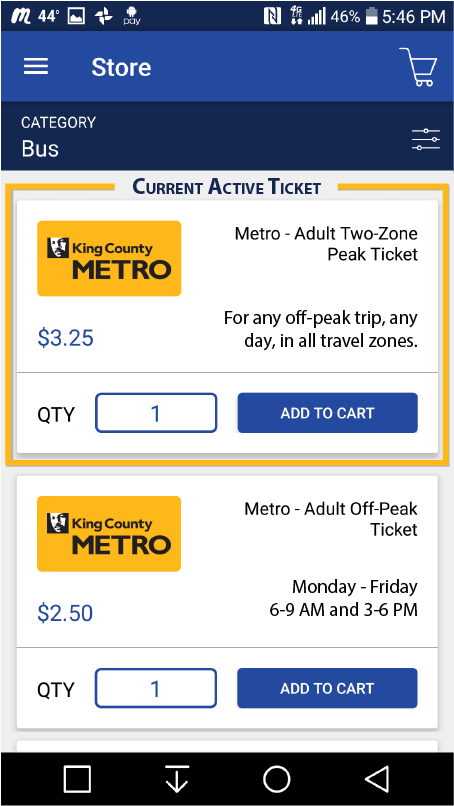 Hi-Fi v.01 — bordered active ticket with descriptive header; day/time moved onto each ticket.